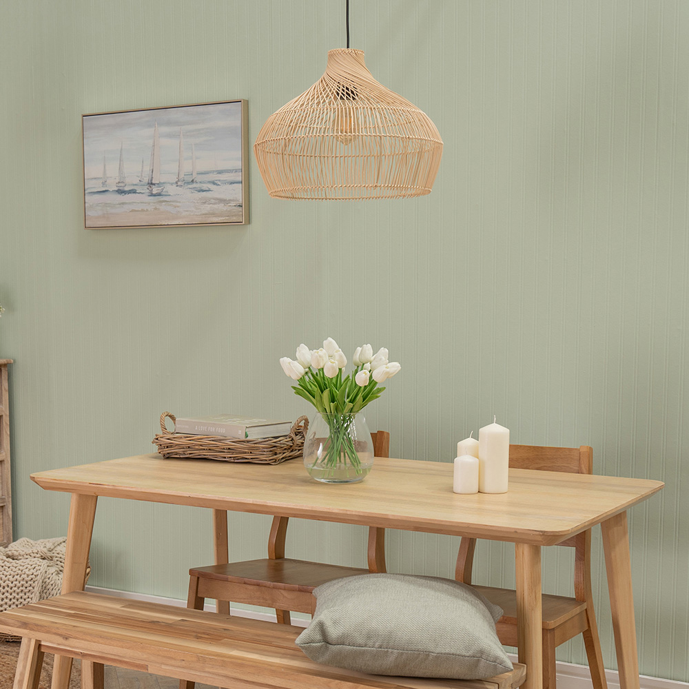 ValueLights Anais Natural Rattan Pendant Shade Image 5