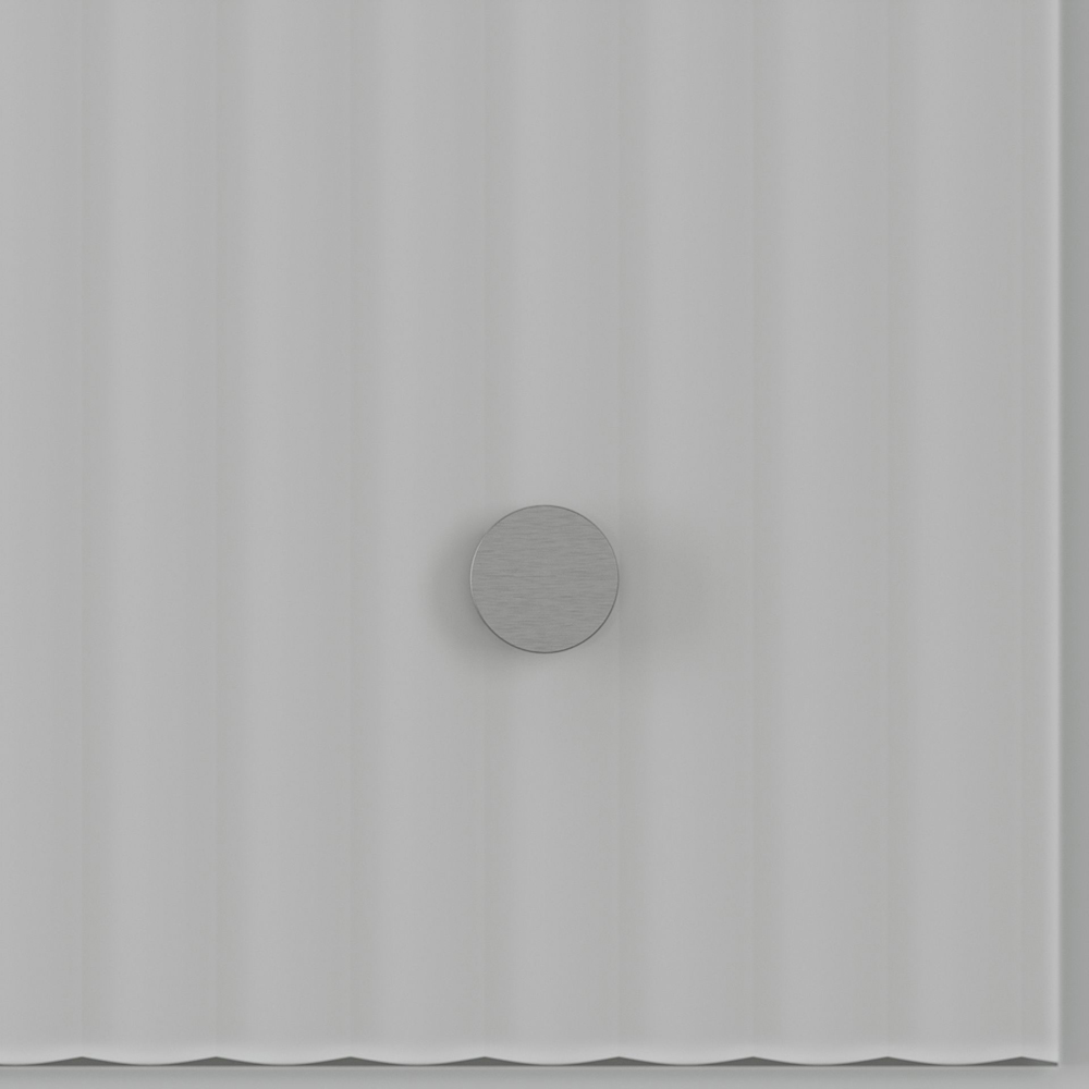 Fluted Clear Glass Kitchen Splashback with Brushed Caps 600 x 750 x 4mm Image 3