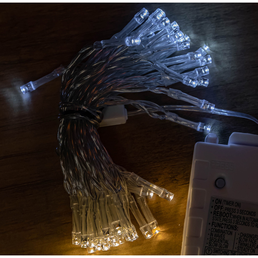 Samuel Alexander 50 Cool and Warm White LED Multi-Function Clear String Light 5m Image 8