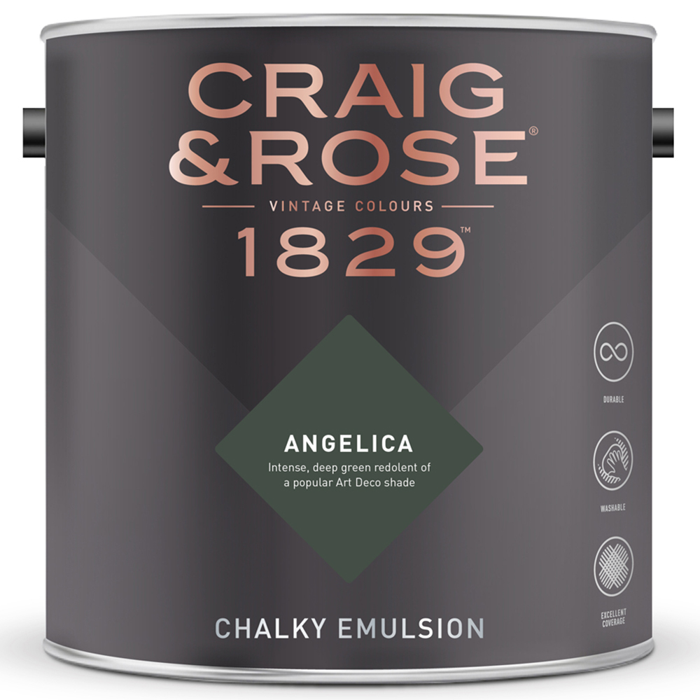 Craig & Rose Walls and Ceilings Angelica Chalky Emulsion Paint 5L Image 2