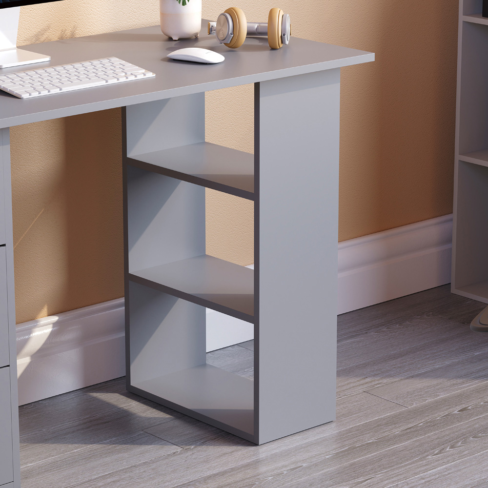 Vida Designs Mason Computer Desk Grey Image 3
