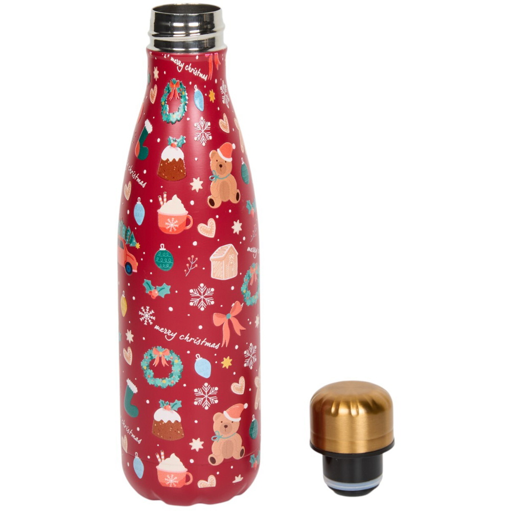Stainless Steel Double Wall Vacuum Christmas Bottle Image 4