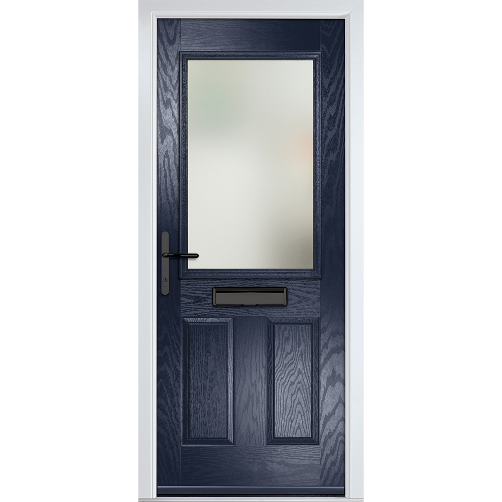 Crystal-Direct Lytham Blue GRP Stipolytte Glass Right Hand Open Front Door 2090 x 920mm Image 1
