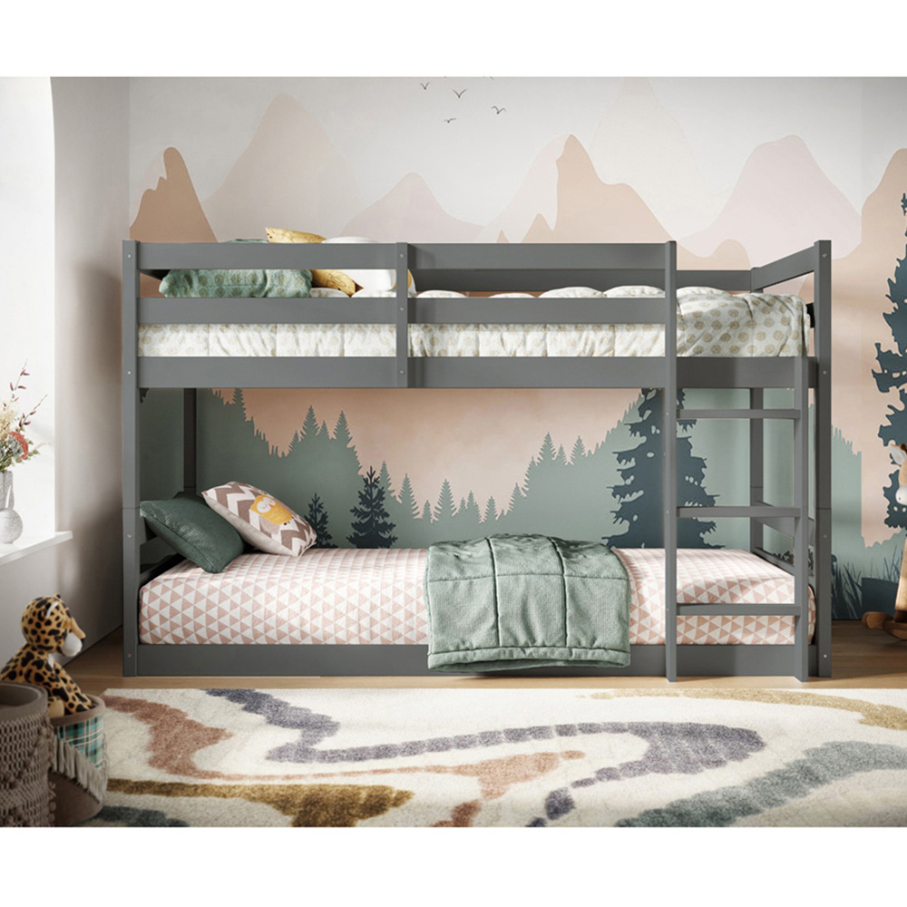 Flair Shasha Grey Low Wooden Bunk Bed Image 3