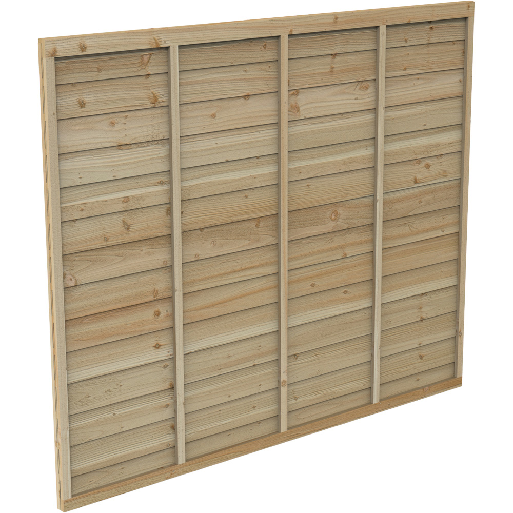 Forest Garden 6 x 5ft Natural Signature Lap Fence Panel Image 2
