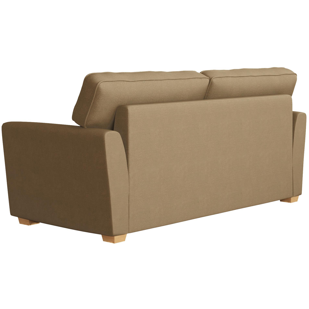 Wendleberry 3 Seater Mink Plush Velvet Fixed Back Sofa Image 4