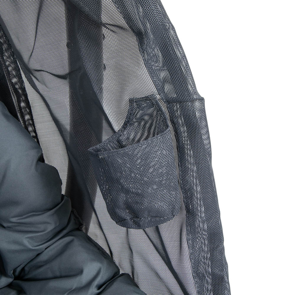 Outsunny 2 Seater Grey Egg Chair with Cushions Image 3