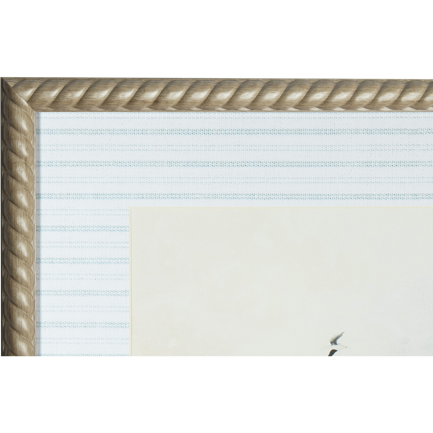 Evening Tide Rope Effect Framed Canvas Blue Image 3