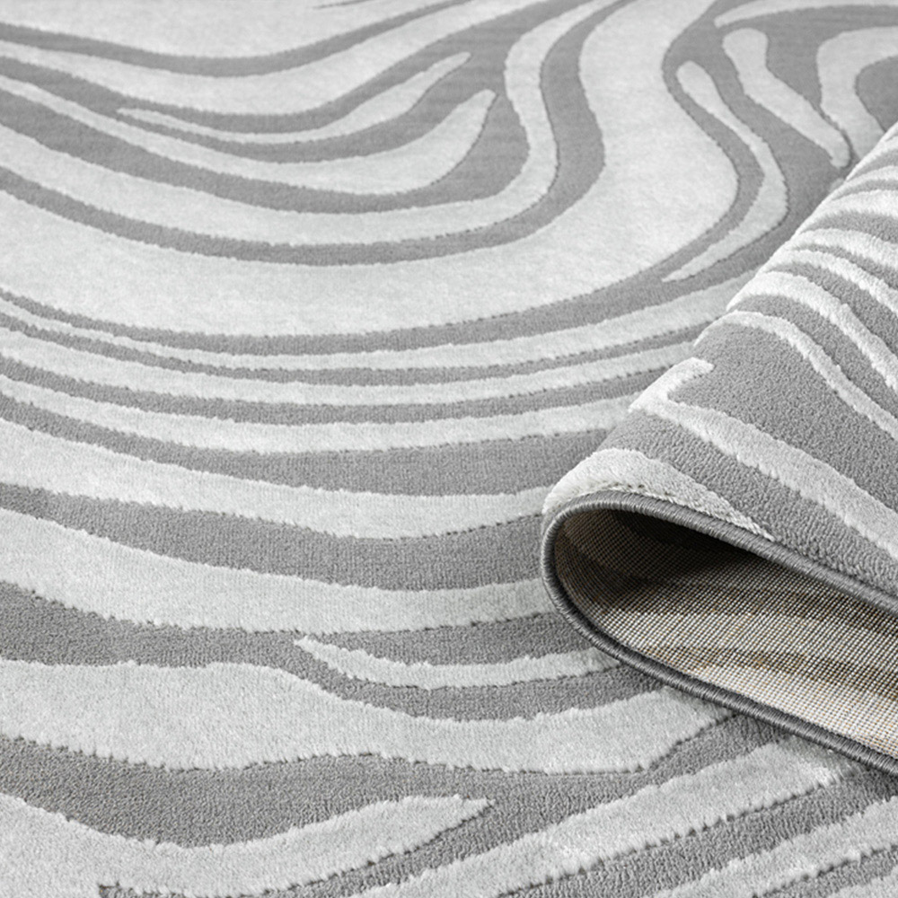 Desire Rugs Vellure Anthracite Metallic Sheen Marble Design Rug 160 x 230cm Image 4