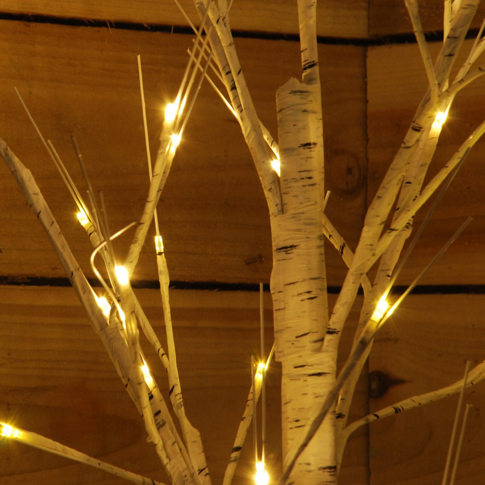 Samuel Alexander Warm White LED Indoor Outdoor Christmas Birch Tree 8ft Image 6