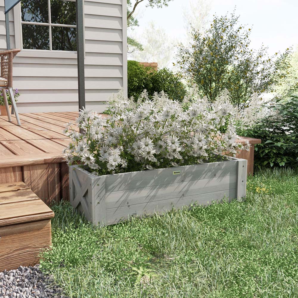 Outsunny Wooden Raised Garden Bed Planter Image 2