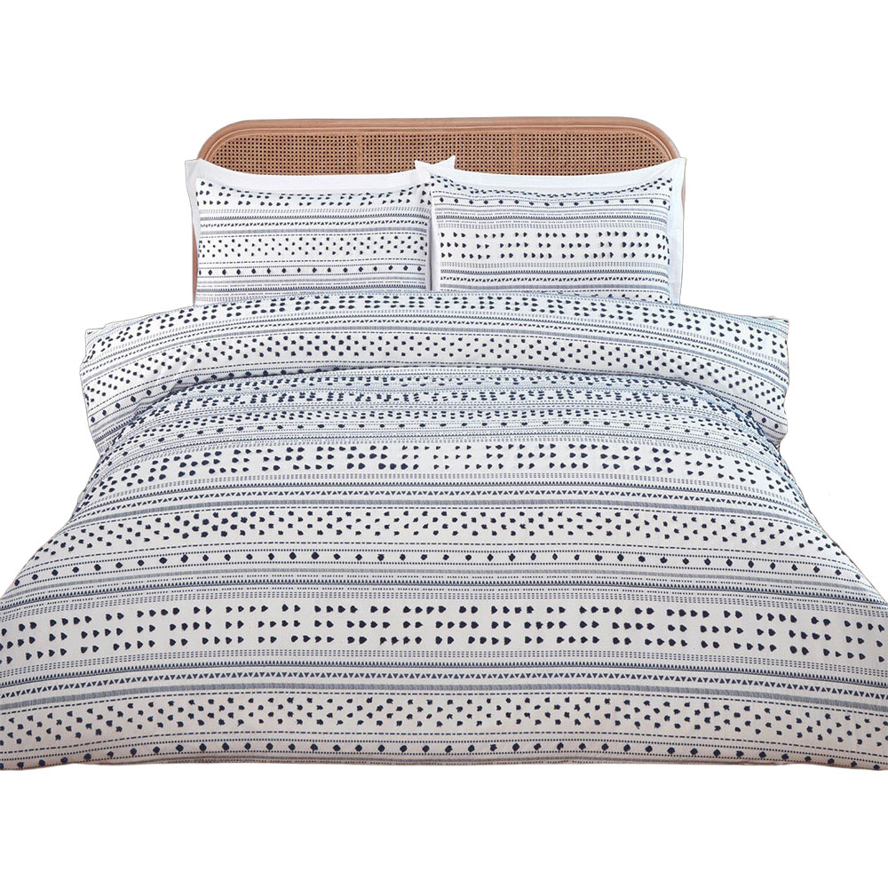 Berkley Duvet Set Navy and White King Image 2