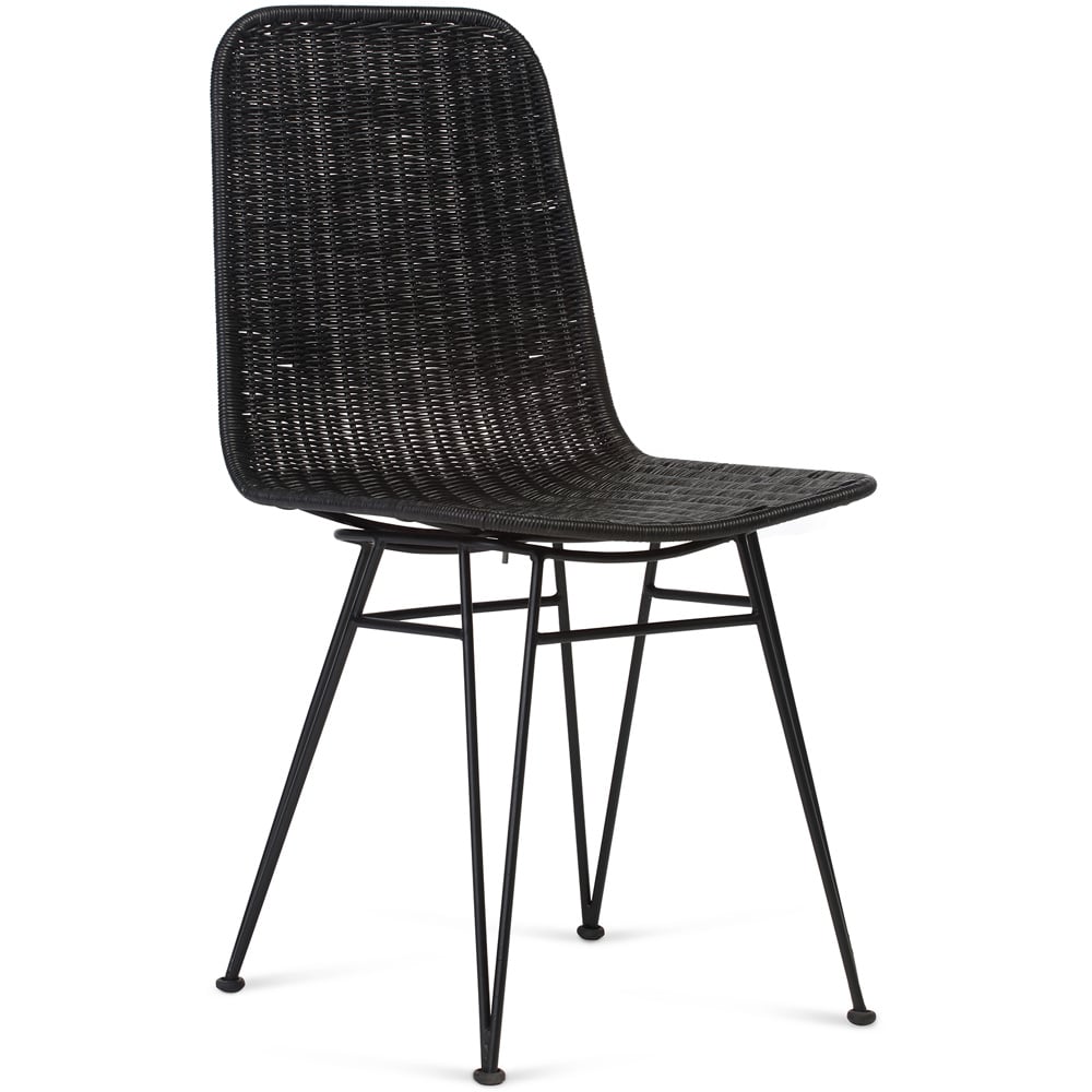 Desser Porto Black Wicker Dining Chair Image 2
