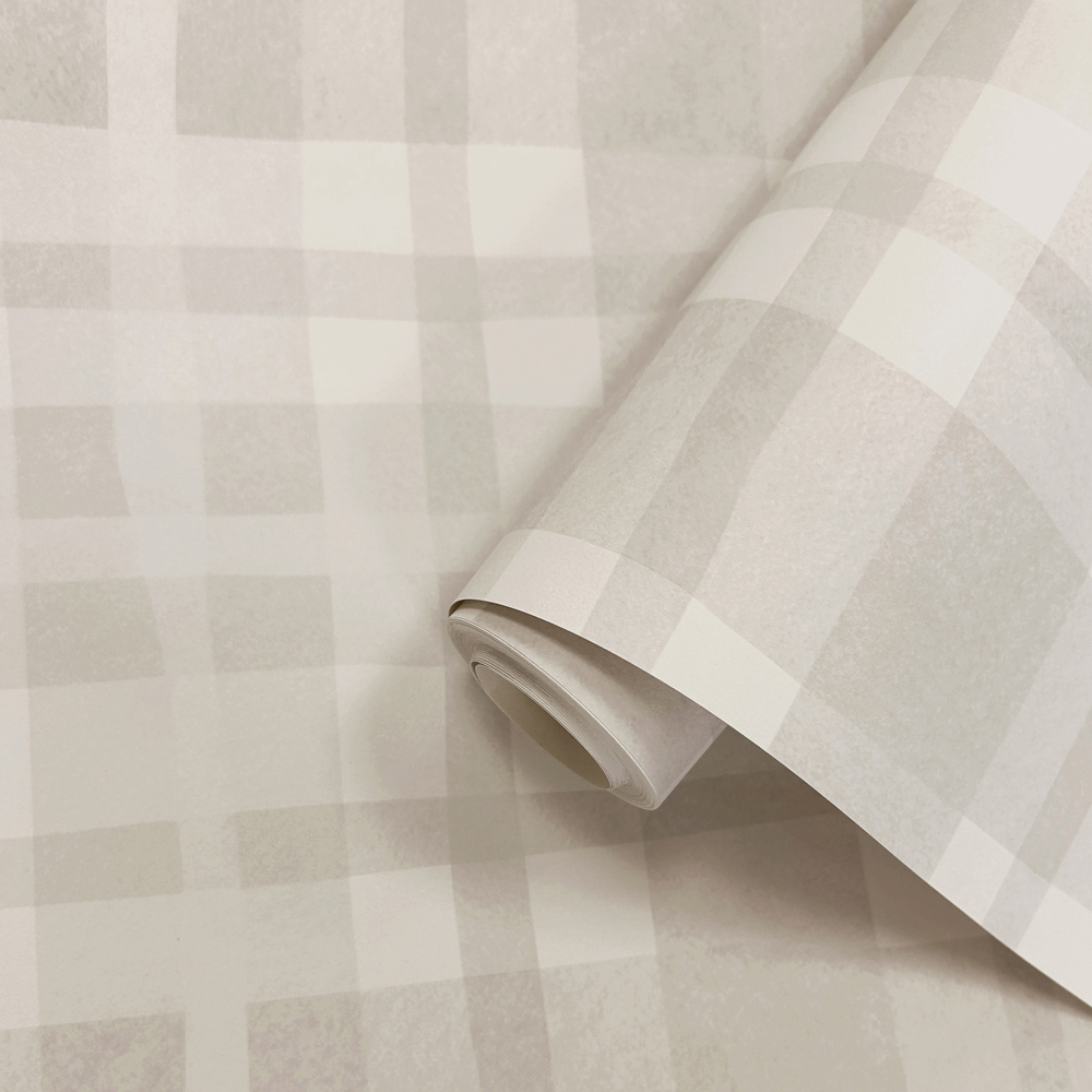 Holden Decor Ivy Plaid Warm Grey Wallpaper Image 2