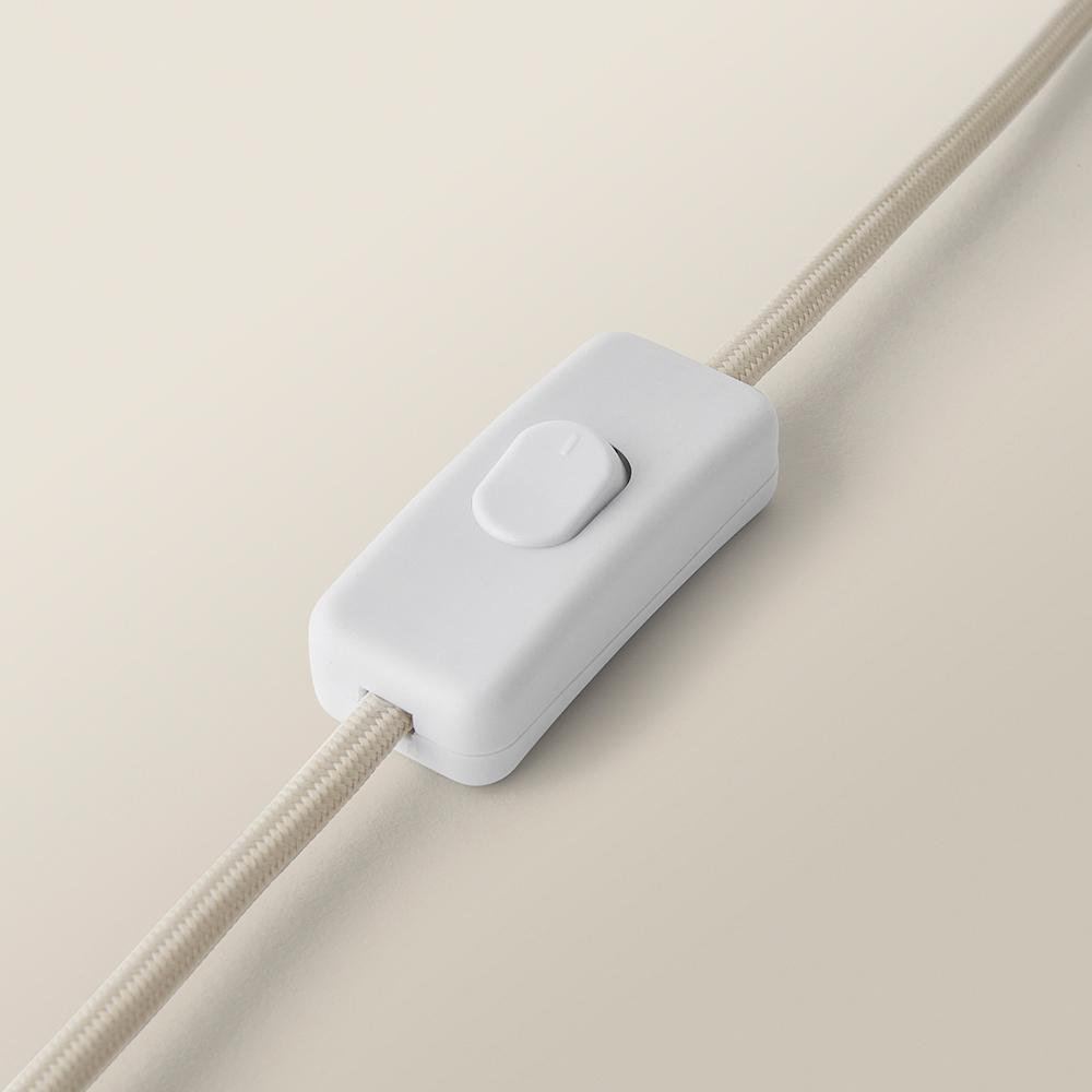 ValueLights Harrison Taper Shade White Geo Ribbed Pattern Gloss Large LED Table Lamp Image 4