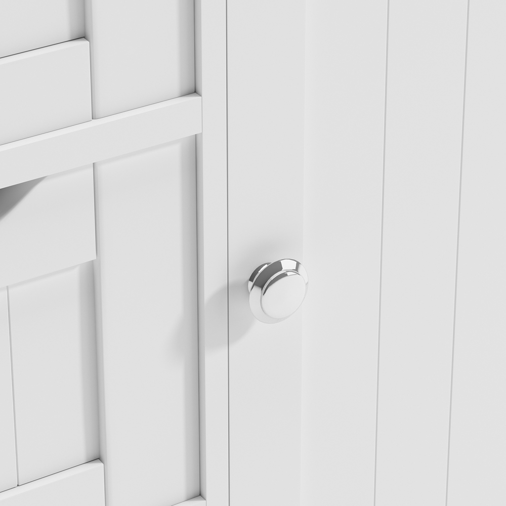 Dakota 3 Drawer White Bathroom Storage Cabinet Image 3