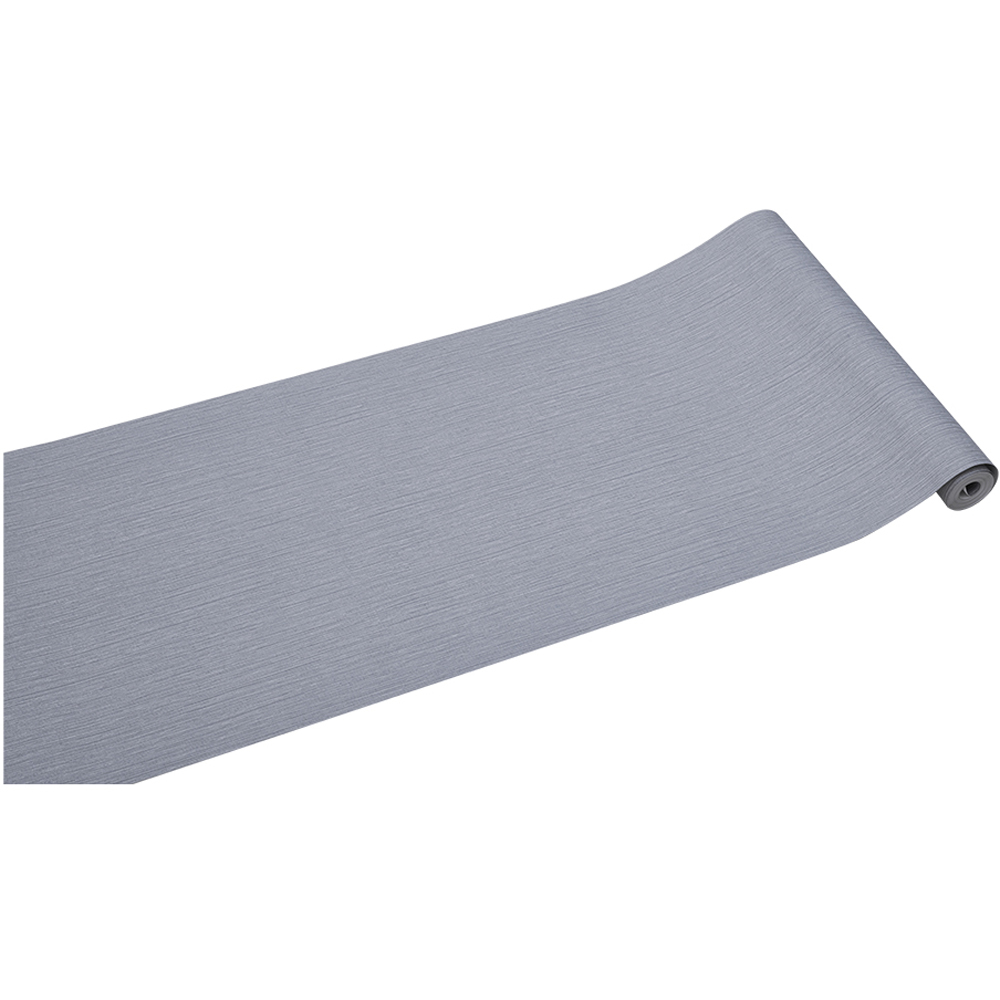 Living and Home 3D Linen Effect Textured Smoke Grey Wallpaper Image 4