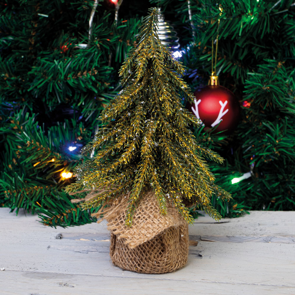 St Helens Gold Finish Decorative Christmas Tree 20cm Image 3