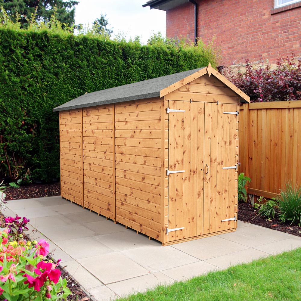 Empire Sheds 4 x 12ft Double Door Tongue and Groove Wooden Apex Garden Shed Image 2