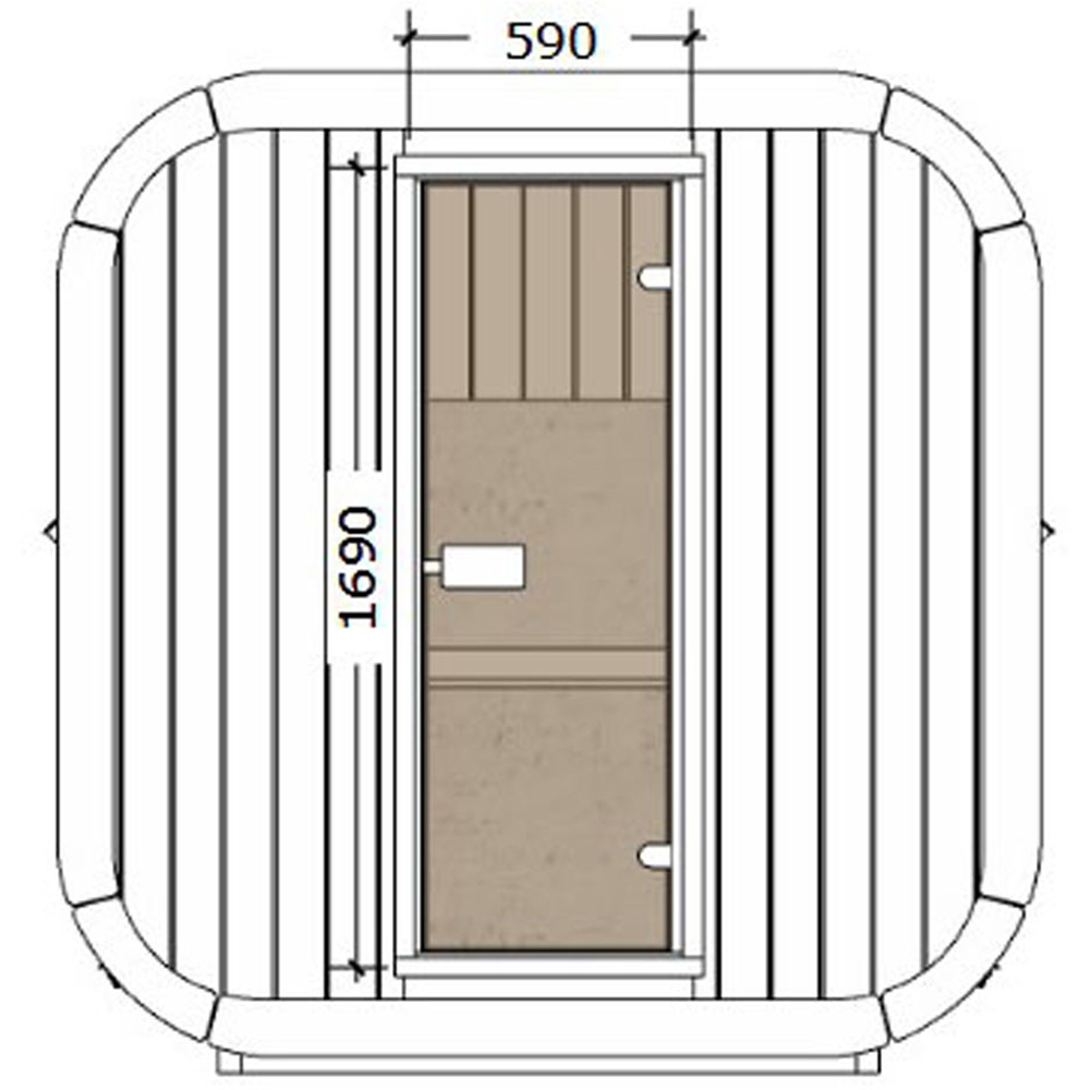 Stjarna Icon 250S Black Thermowood Outdoor Sauna 6.8 x 8.2ft Image 8