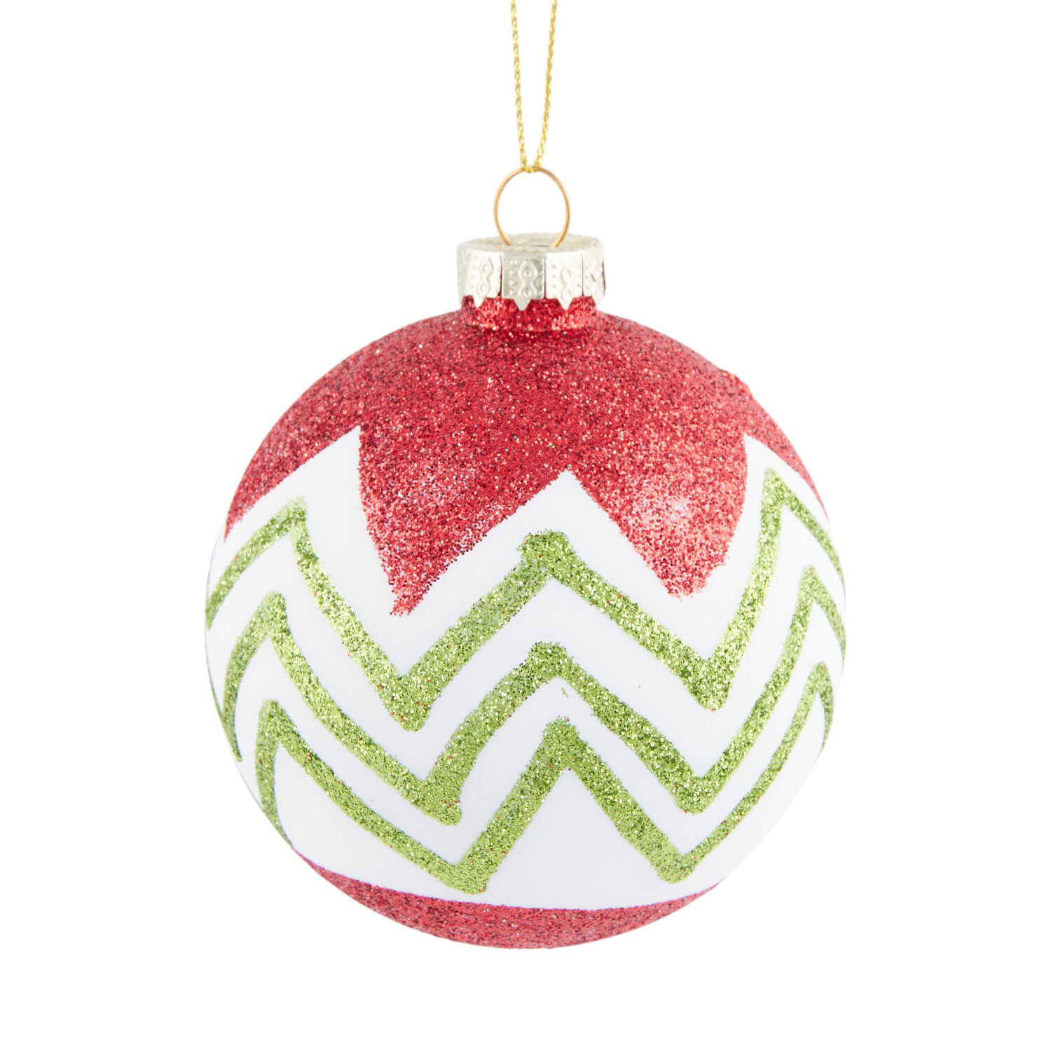 Zig Zag Glass Bauble Image 4