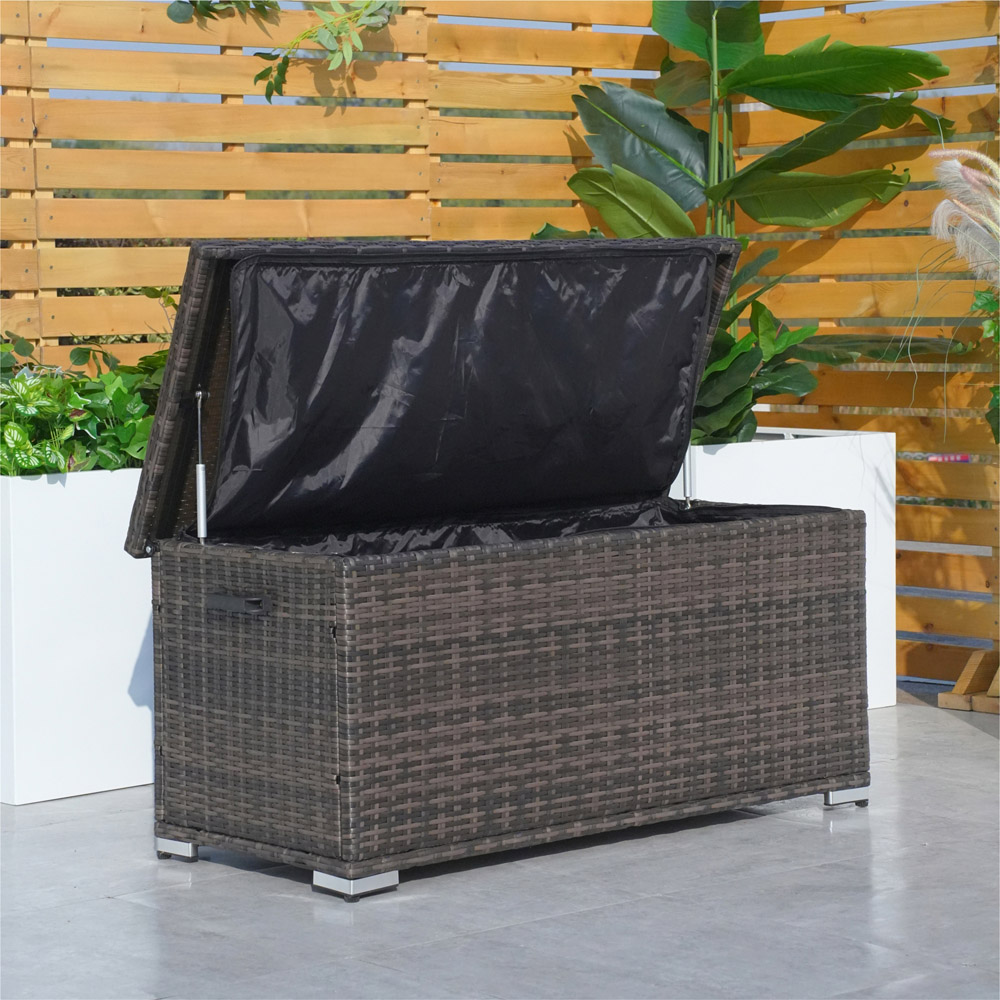 Direct Wicker 243L Small Brown Garden Rattan Storage Box Image 4