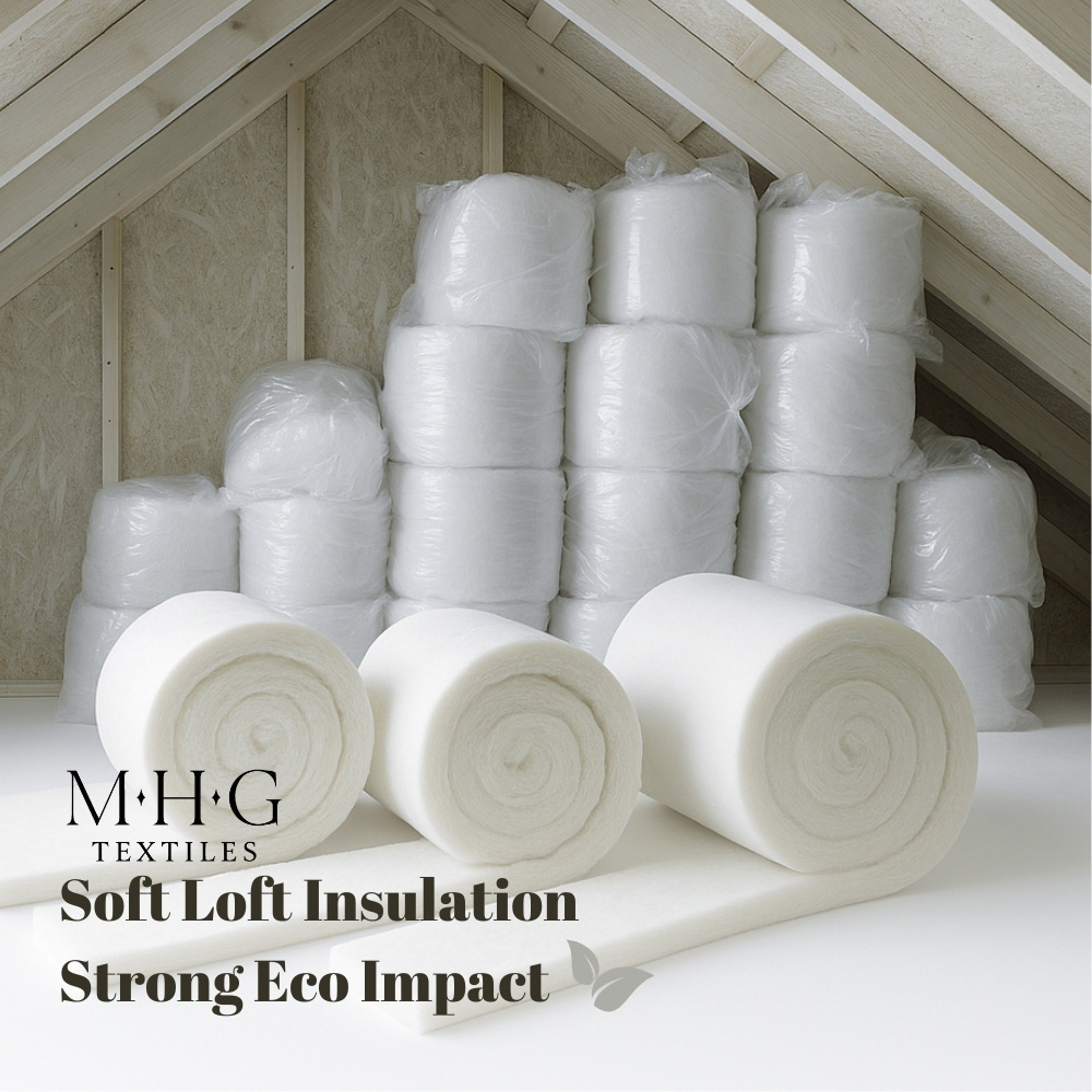 MHG Textiles White Eco Polyester Loft Insulation Roll 8m x 570 x 110mm Image 3