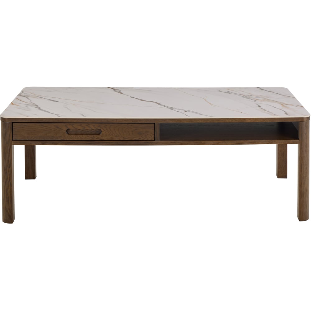 Florence Southampton Single Drawer Single Shelf Cream Ceramic Coffee Table Image 3