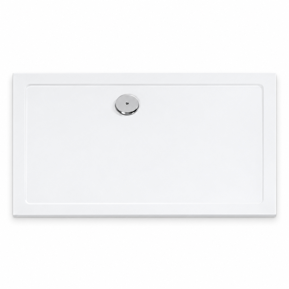 Go Bathrooms 30mm White Slim Rectangular Shower Tray 1000 x 700mm Image 3