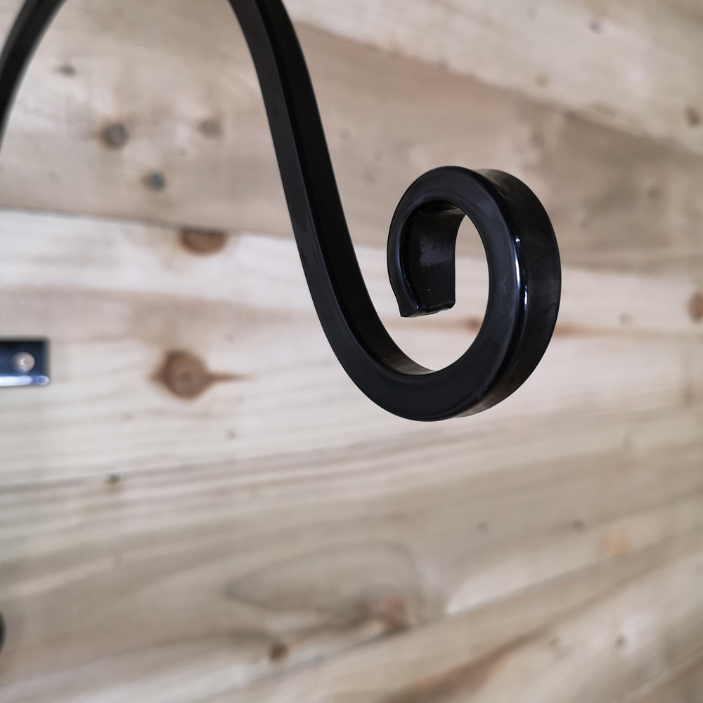 Samuel Alexander Heavy Duty Black Wall Bracket Hook 38cm 2 Pack Image 5