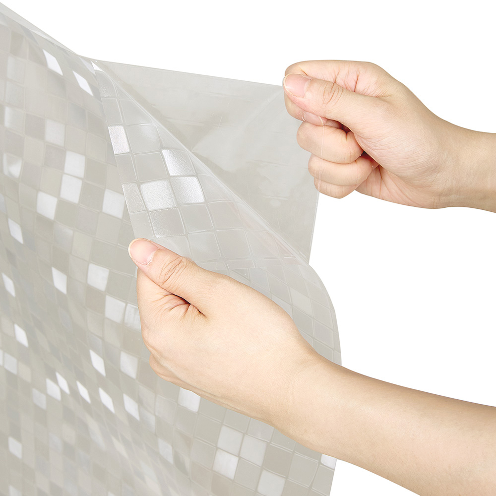 Living and Home Big Mosaic 3D PVC Self Adhesive Privacy Glass Window Film 200 x 61cm Image 2