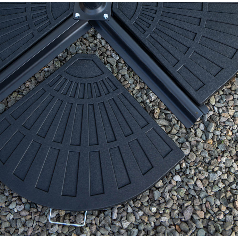 Samuel Alexander 6 Seater Garden Dining Table with Beige Banana Parasol and Base 3m Image 5