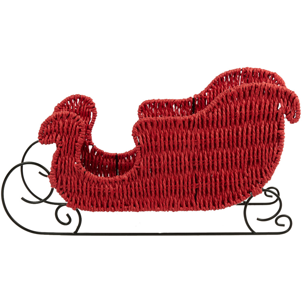 Christmas Sleigh Toilet Roll Holder Red Image 3