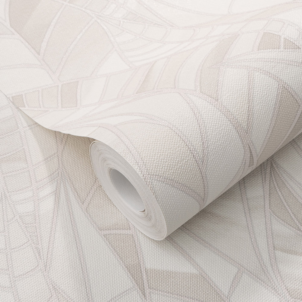 Elle Decoration Serenade White and Cream Embossed Vinyl Wallpaper by Erismann Image 3