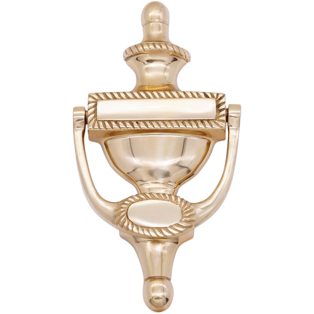 Spira Brass Polished Brass Georgian Door Knocker Image 3