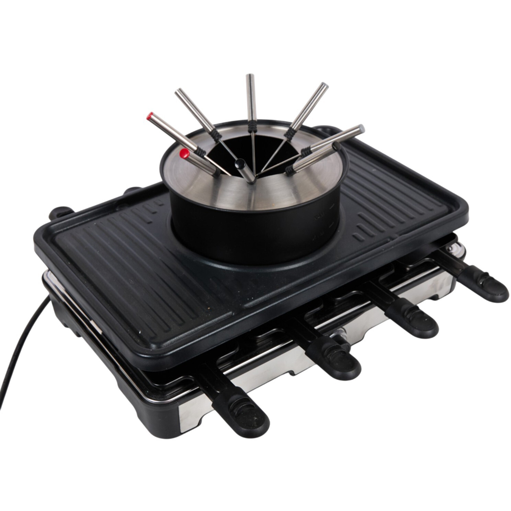 Raclette Grill with Fondue and Accessories Black Image 5