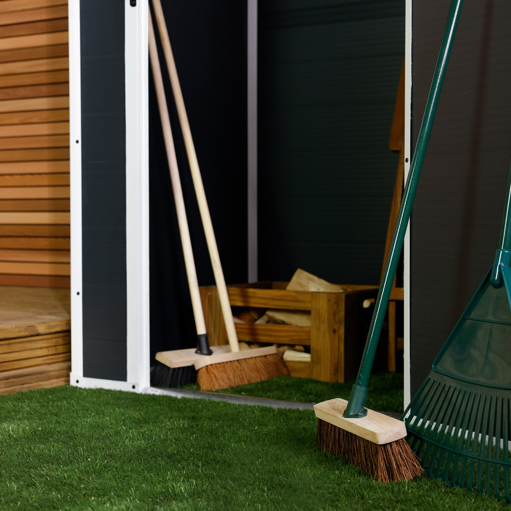 Charles Bentley 4.4 x 3.4ft Grey Plastic Garden Shed Image 8