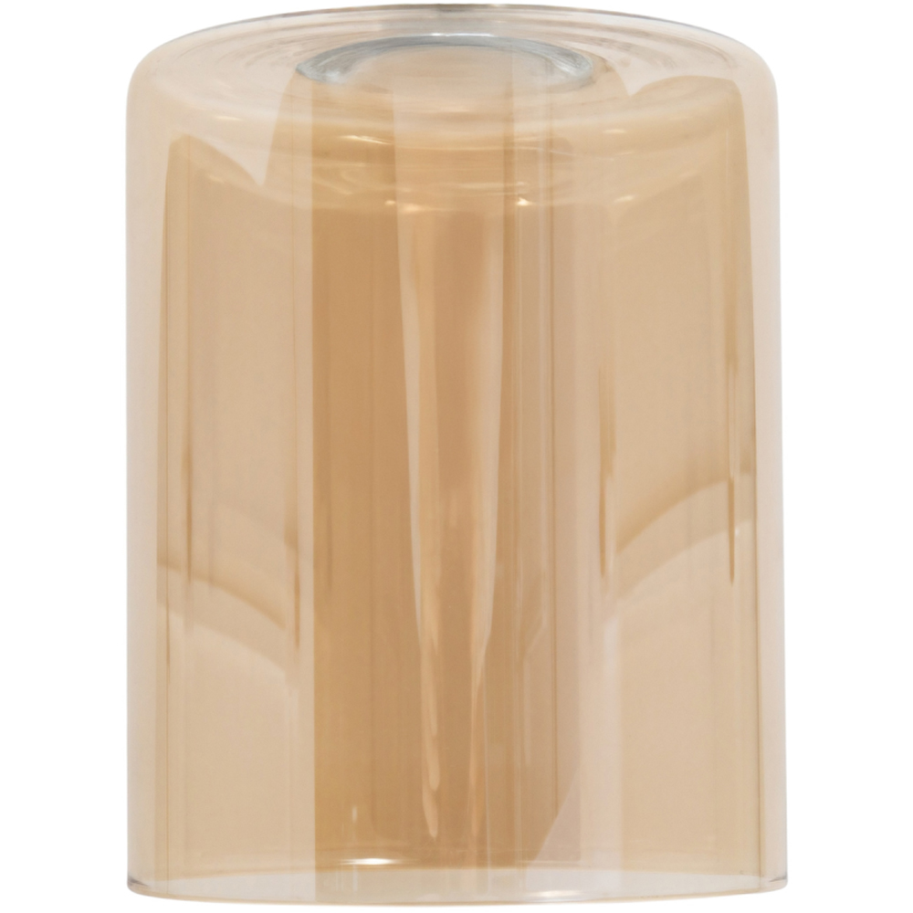 Happy Homewares Amber Tinted Glass Rectangular Shade 2 Pack Image 4