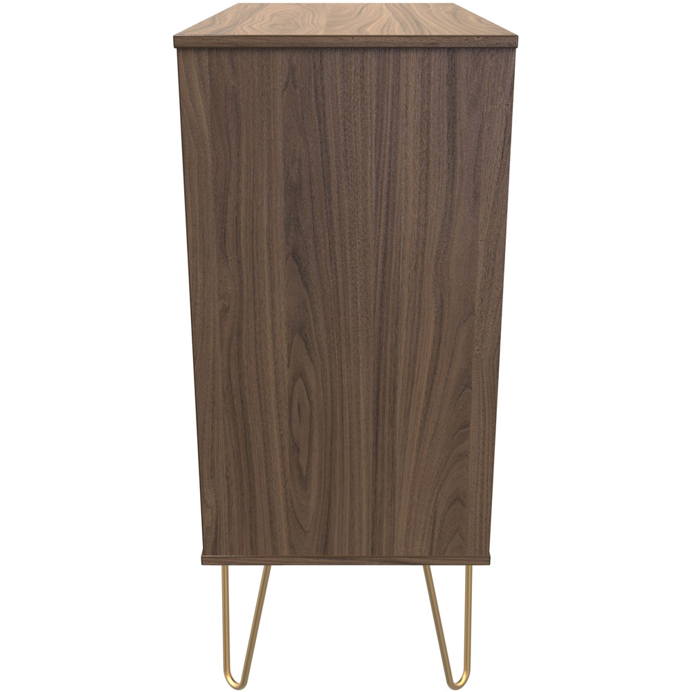 Crowndale Hong Kong 4 Drawer Carini Walnut Chest of Drawers Ready Assembled Image 4
