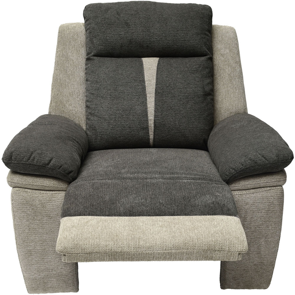 Comfy Living Grey Manual Recliner Chair Image 3