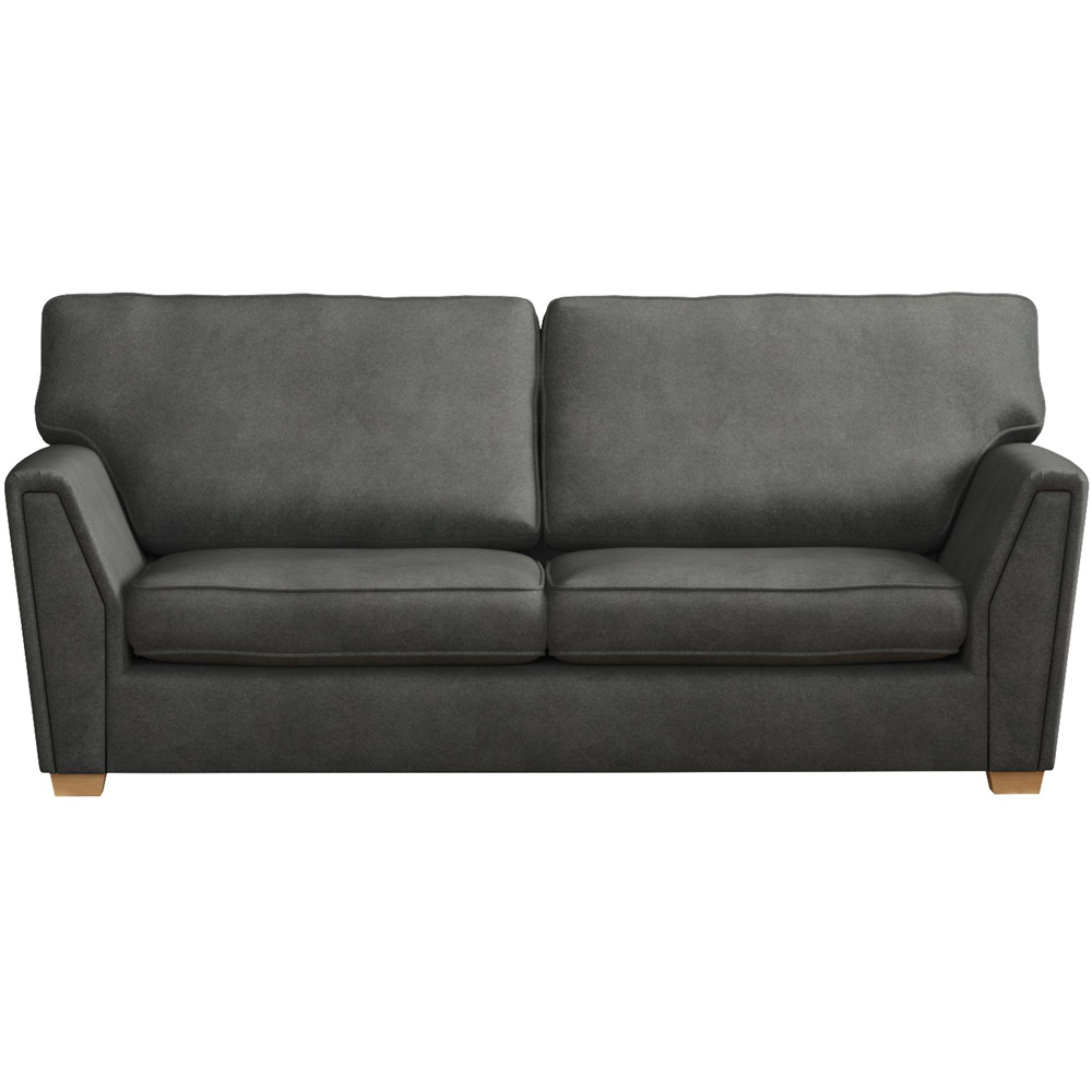 Wendleberry 3 Seater Steel Plush Velvet Fixed Back Sofa Image 2