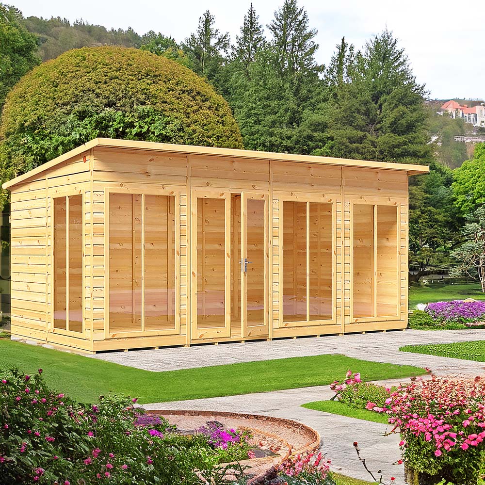 Shire Lela 16 x 8ft Double Door Summerhouse Image 2