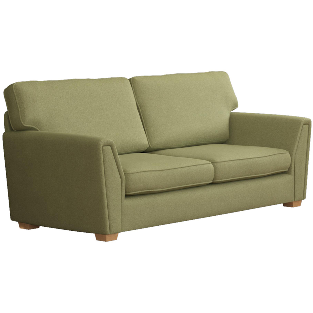 Wendleberry 3 Seater Olive Venice Fixed Back Sofa Image 3