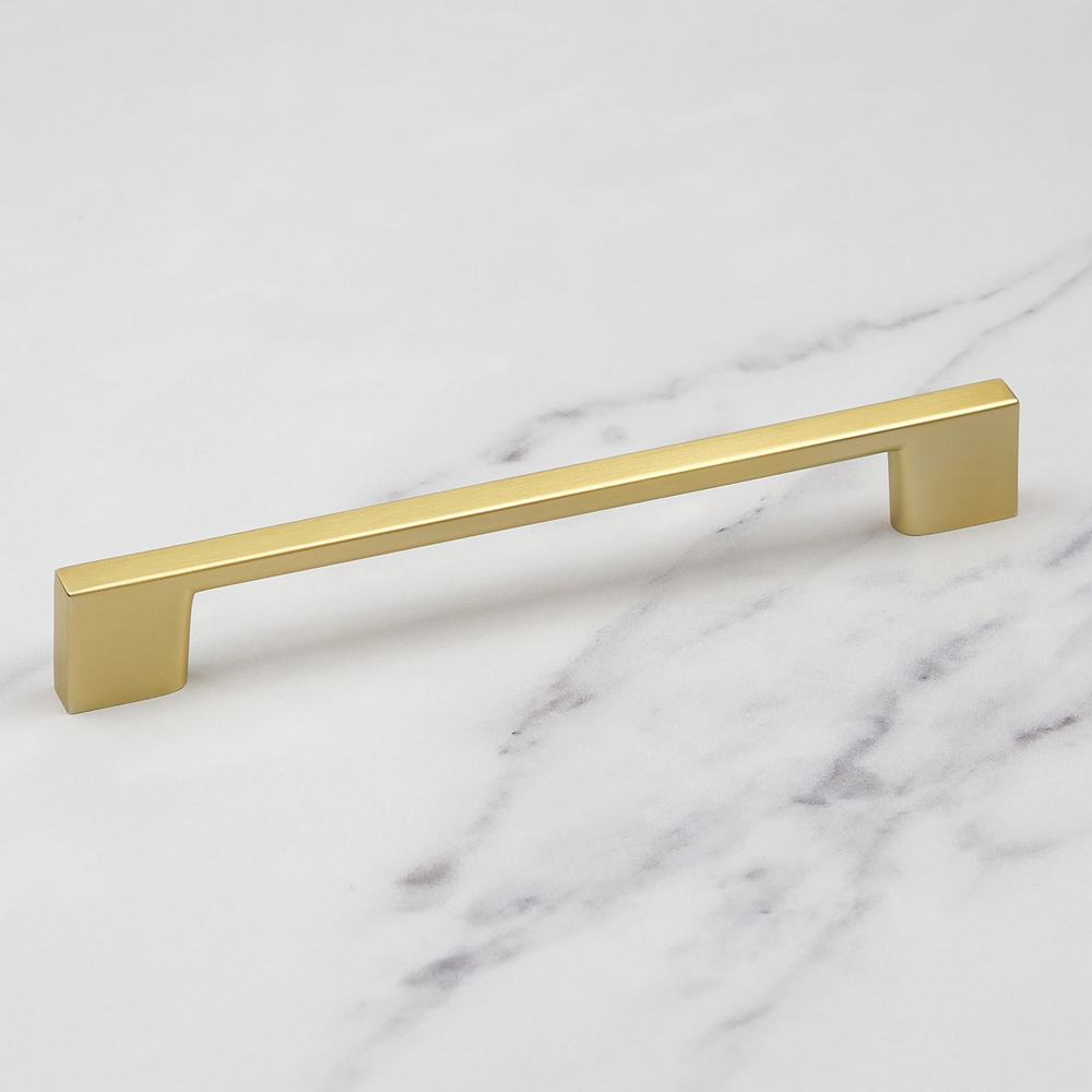 Handle & Home Brushed Brass Square D Handle 160mm Image 3