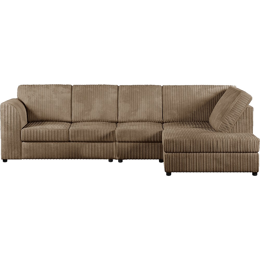 Luxor 4 Seater Coffee Jumbo Cord Right Hand Facing Full Back L Shaped Corner Sofa Set Image 2