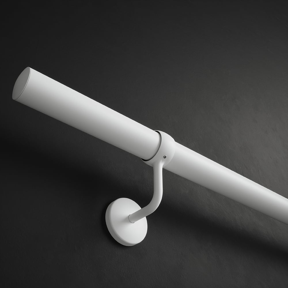 Forgeworks Matt White Stair Hand Rail Kit 3.6m Image 7