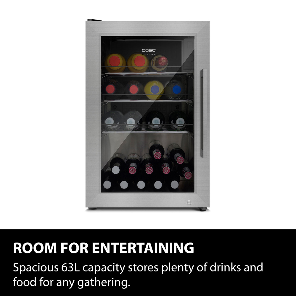 CASO Design 701 Stainless Steel BBQ Wine Cooler with Left Hinge 63L Image 4