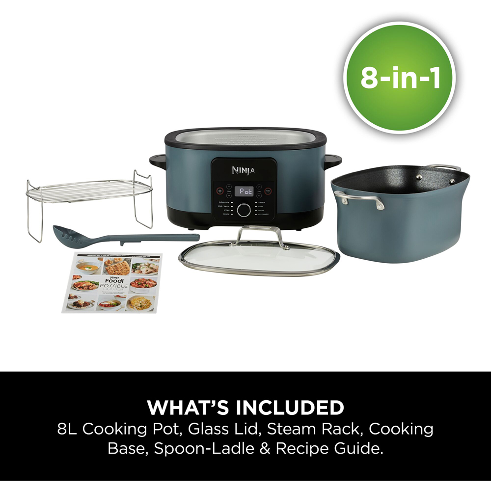 Ninja Foodi MC1001UK 8 in 1 Sea Salt Grey Possible Cooker 8L Slow Cooker Image 5