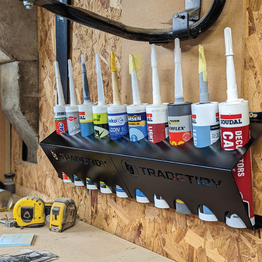 TradeTidy Black Steel Silicone Tube and Spray Can Holder 2 Pack Image 3