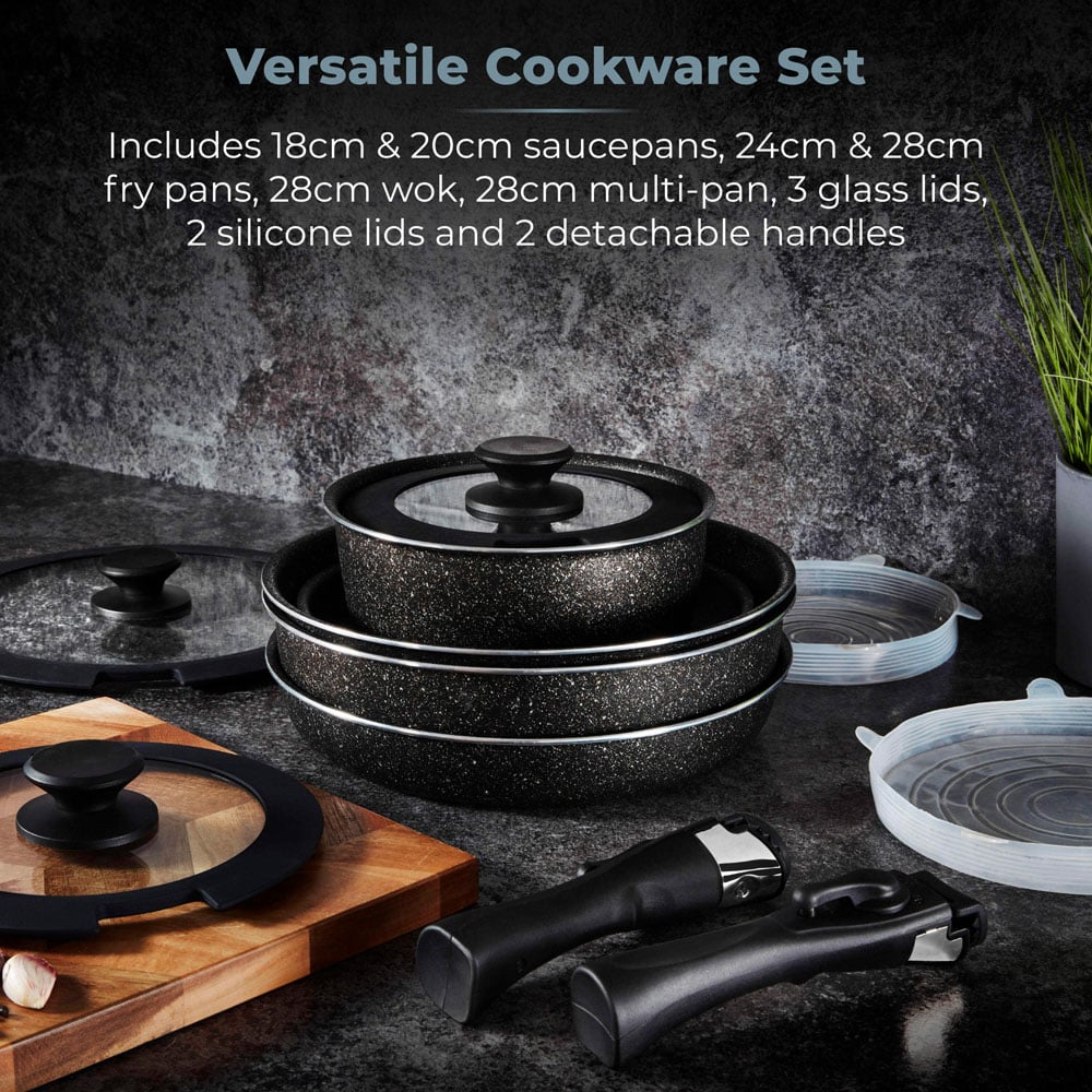 Tower Precision 13 Piece Black Cookware Set Image 3